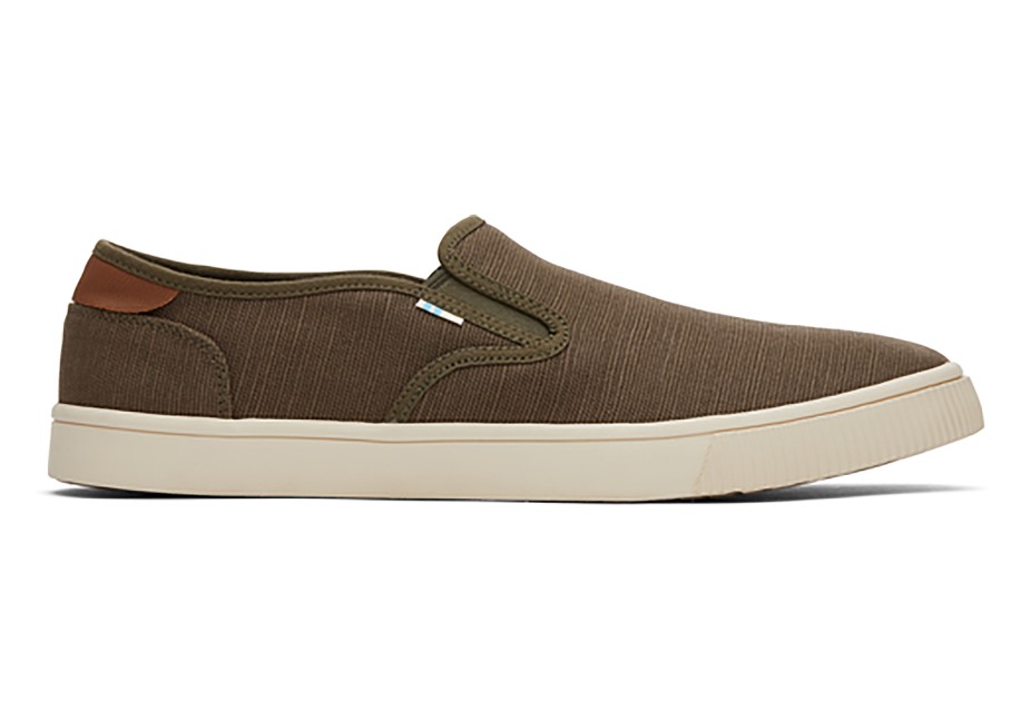Koyu Zeytin üzerinde Toms Baja Slip