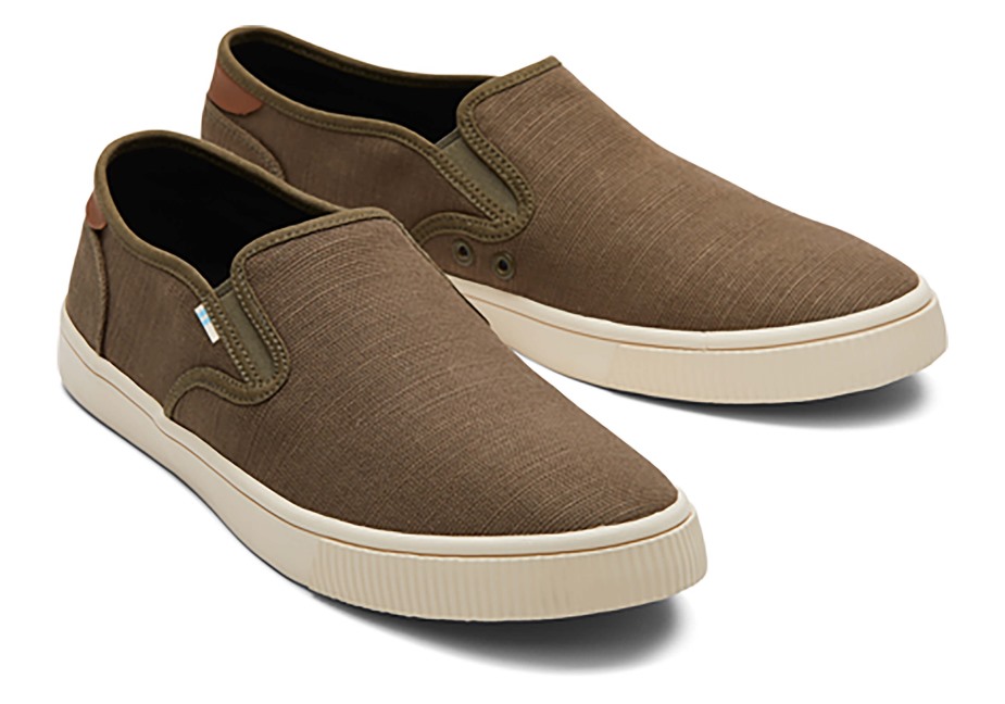 Koyu Zeytin üzerinde Toms Baja Slip