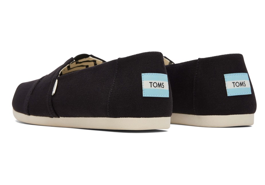 Alpargata Geri Dönüştürülmüş Pamuk Kanvas Siyah Toms