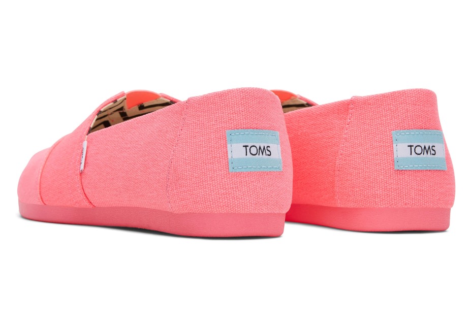 Toms Alpargata Neon Pembe Geri Dönüştürülmüş Pamuk Kanvas Neon Pembe