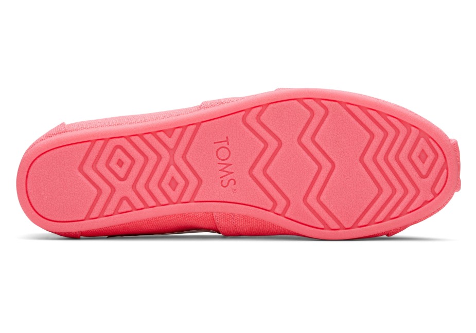 Toms Alpargata Neon Pembe Geri Dönüştürülmüş Pamuk Kanvas Neon Pembe