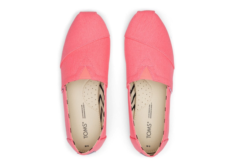 Toms Alpargata Neon Pembe Geri Dönüştürülmüş Pamuk Kanvas Neon Pembe
