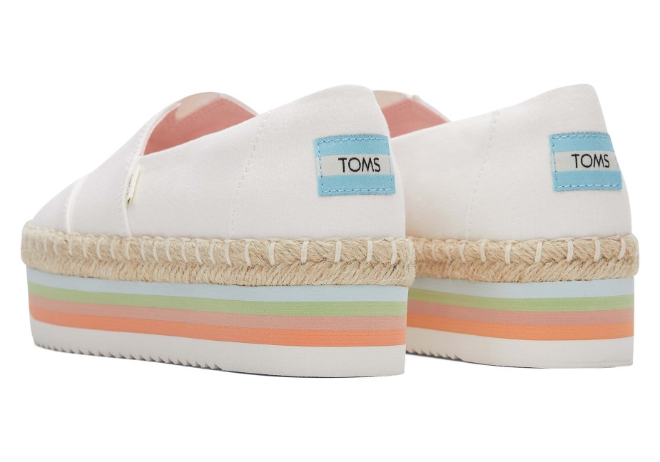 Toms Alpargata Yüksek Platform Beyaz