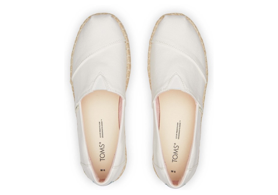 Toms Alpargata Yüksek Platform Beyaz