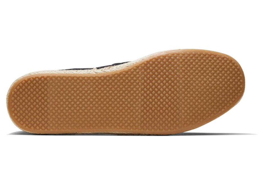 Toms Espadrille Alpargata Siyah Slubby