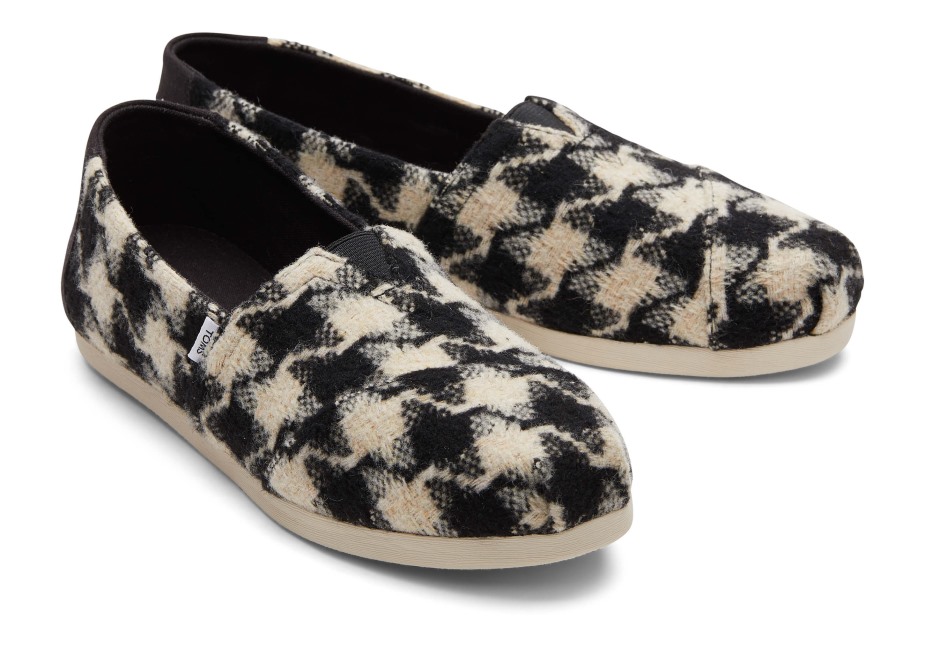 Toms Houndstooth Alpargata Siyah-beyaz