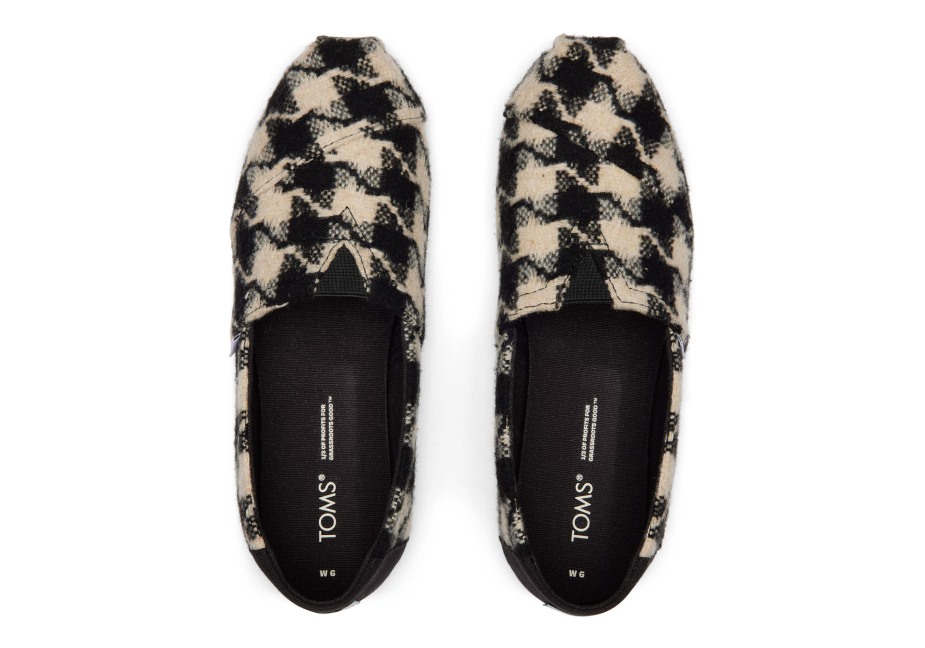 Toms Houndstooth Alpargata Siyah-beyaz