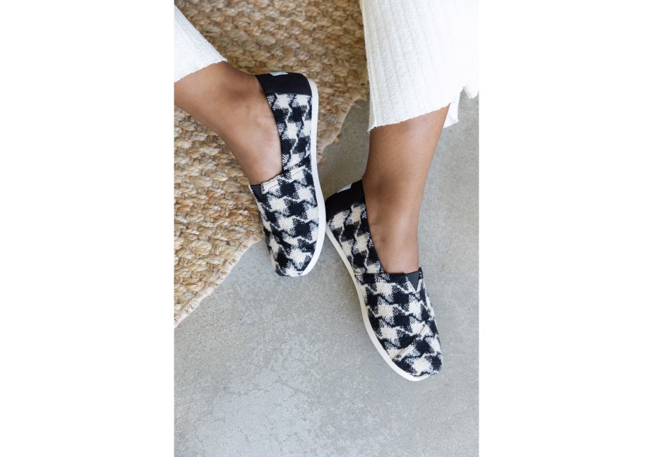 Toms Houndstooth Alpargata Siyah-beyaz