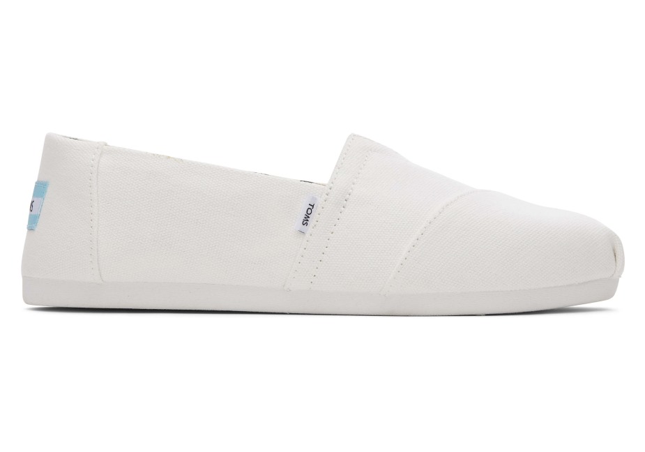 Toms Alpargata Geri Dönüştürülmüş Pamuk Kanvas Beyaz