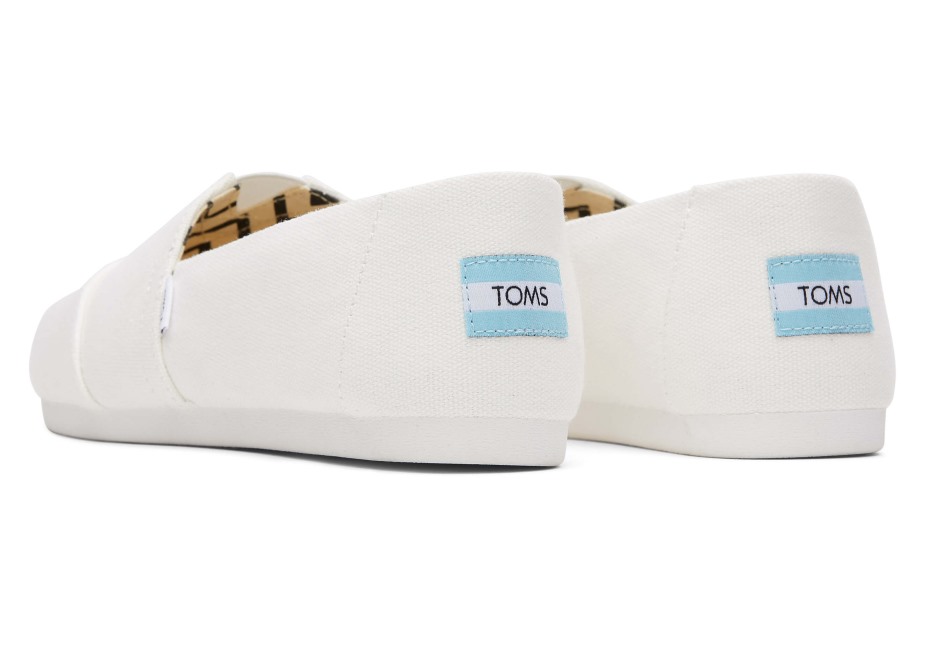 Toms Alpargata Geri Dönüştürülmüş Pamuk Kanvas Beyaz