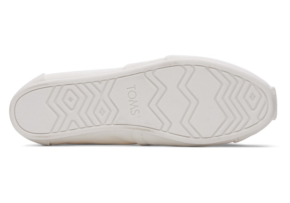 Toms Alpargata Geri Dönüştürülmüş Pamuk Kanvas Beyaz