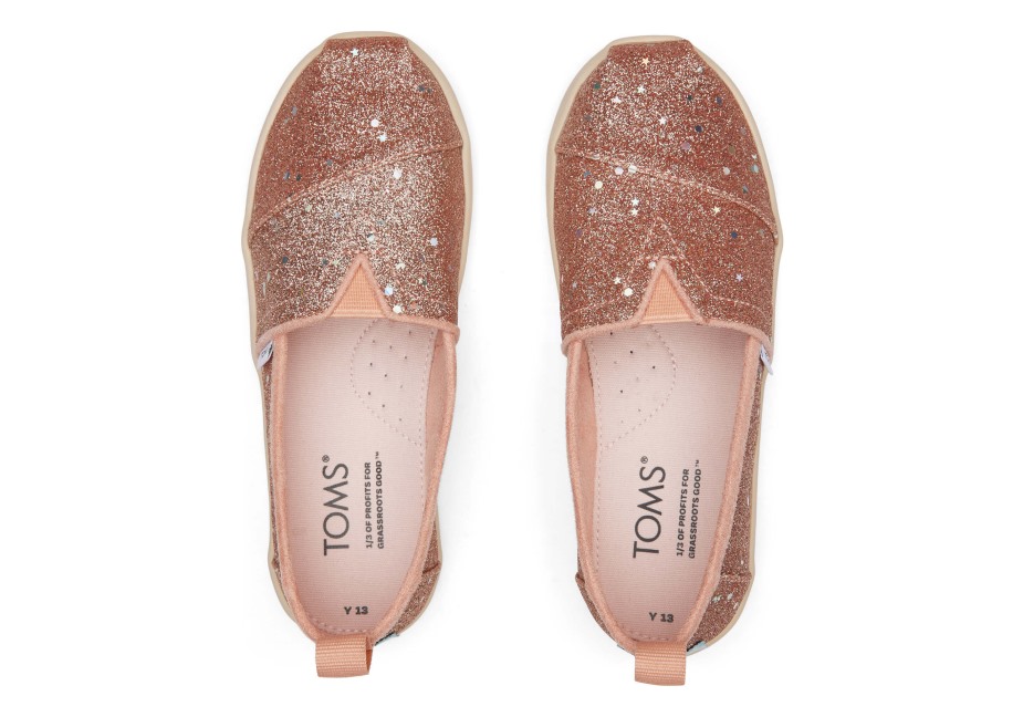 Toms Gençlik Alpargata Parıltı Gül Altın