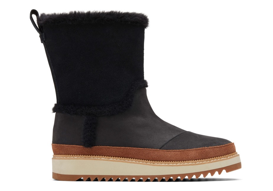 Toms Makenna çizme Siyah Deri
