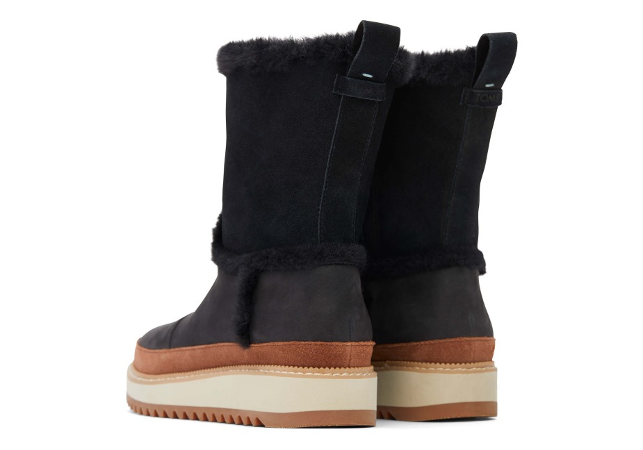 Toms Makenna çizme Siyah Deri