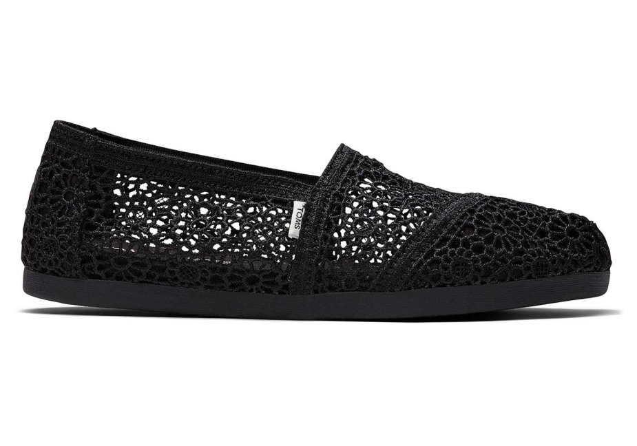 Toms Alpargata Fas Tığ Işi Siyah