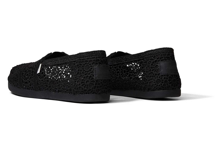 Toms Alpargata Fas Tığ Işi Siyah