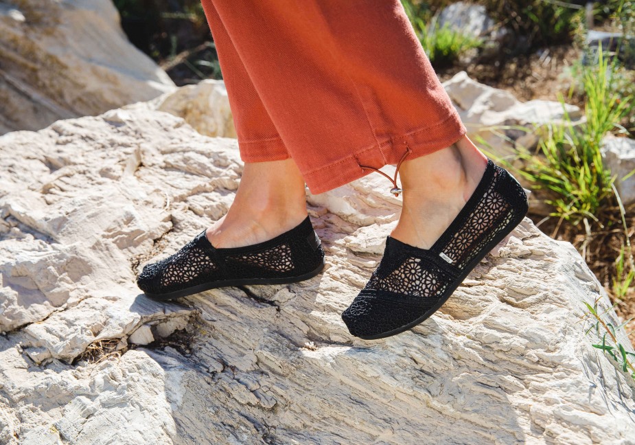 Toms Alpargata Fas Tığ Işi Siyah