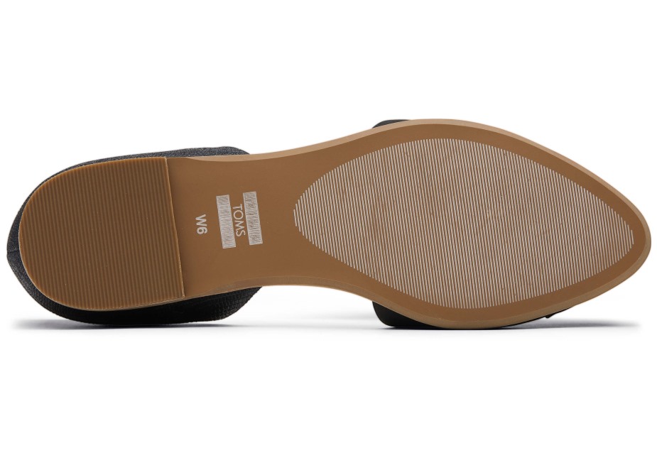 Toms Jutti D'orsay Düz Siyah Kertenkele