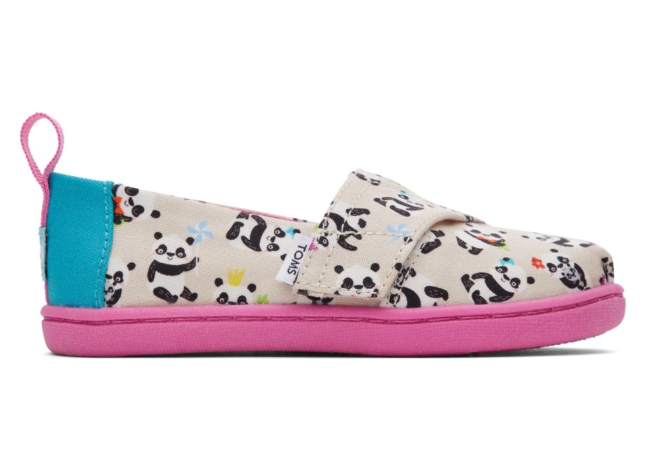 Toms Minik Alpargata Panda Partisi Doğal Huş Ağacı