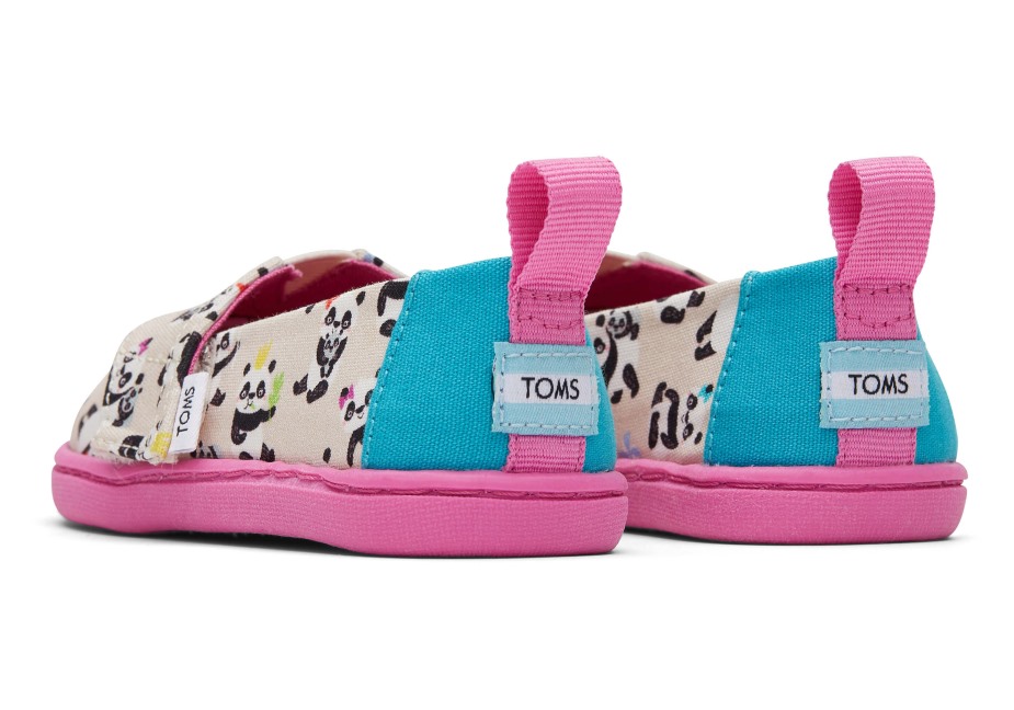 Toms Minik Alpargata Panda Partisi Doğal Huş Ağacı