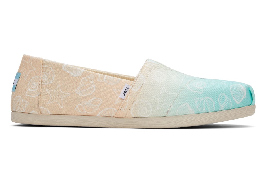 Toms çoklu Ombre Espadril Deniz Kabuğu Deniz Mavisi Ombre