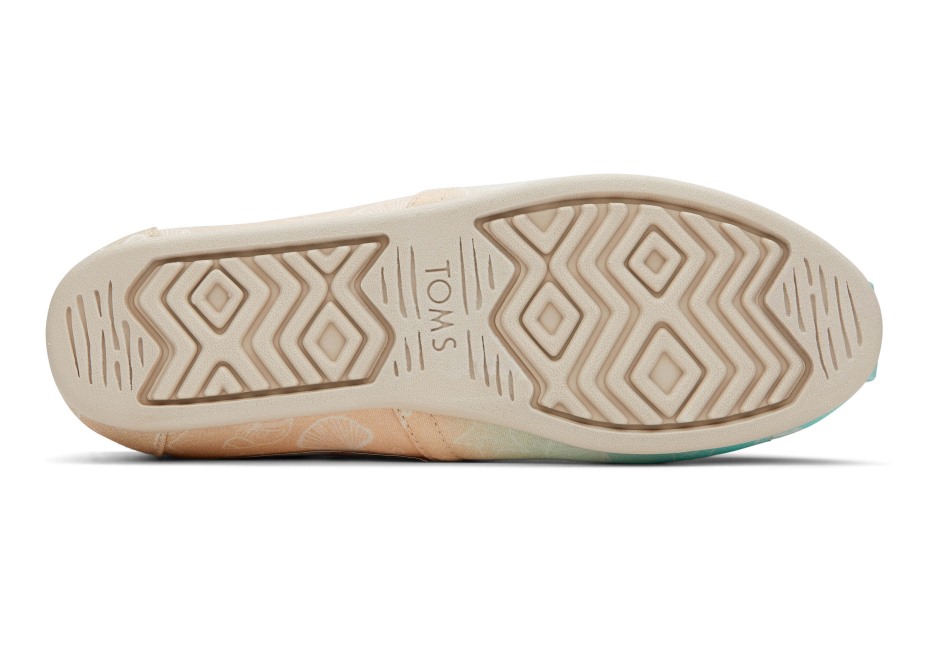 Toms çoklu Ombre Espadril Deniz Kabuğu Deniz Mavisi Ombre