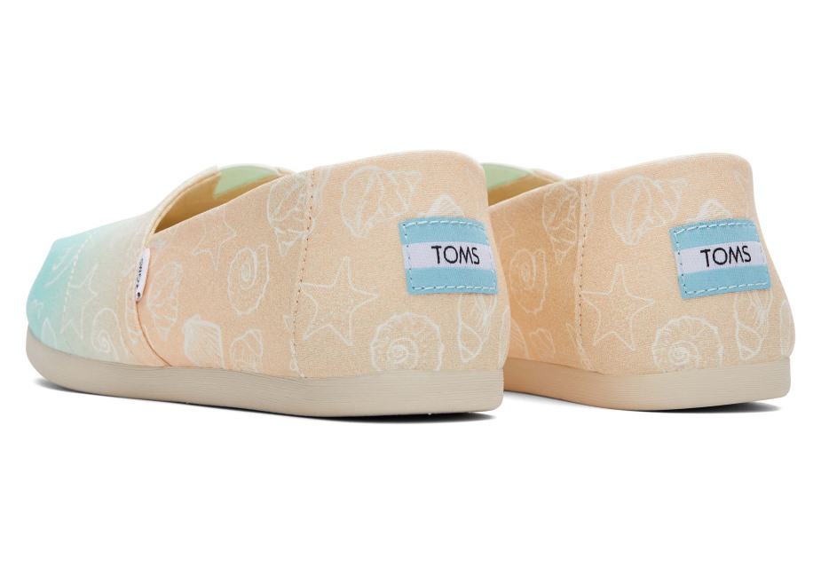 Toms çoklu Ombre Espadril Deniz Kabuğu Deniz Mavisi Ombre