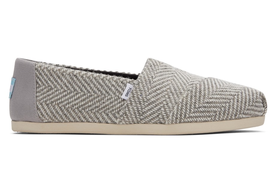 Toms Balıksırtı Alpargata çiseleyen Gri