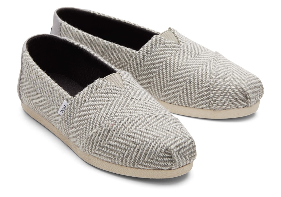 Toms Balıksırtı Alpargata çiseleyen Gri