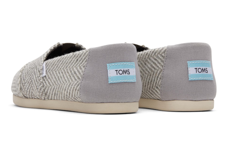 Toms Balıksırtı Alpargata çiseleyen Gri