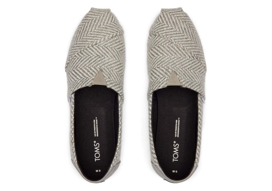 Toms Balıksırtı Alpargata çiseleyen Gri