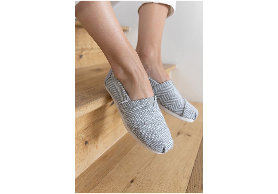 Toms Balıksırtı Alpargata çiseleyen Gri