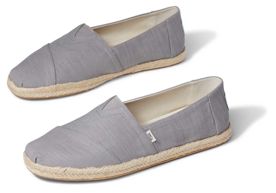 Toms Espadrille Alpargata çiseleyen Gri Slubby