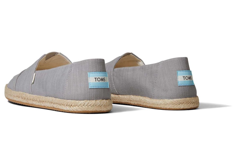Toms Espadrille Alpargata çiseleyen Gri Slubby