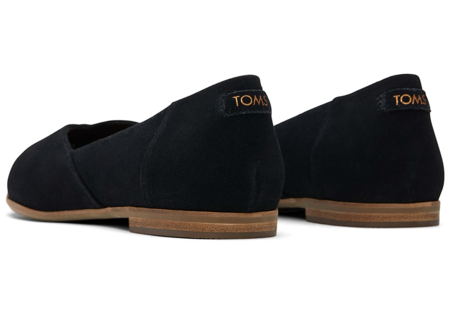 Toms Jutti Düzgün Düz Gerçek Siyah