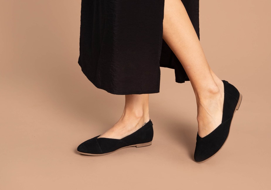 Toms Jutti Düzgün Düz Gerçek Siyah