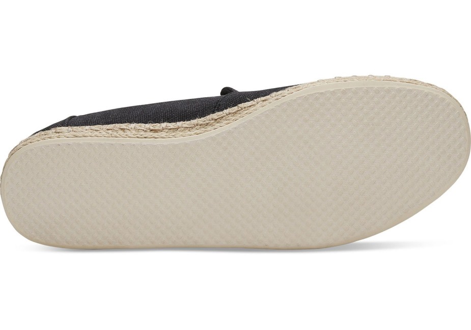 Toms Espadrille Alpargata Siyah Yıkanmış