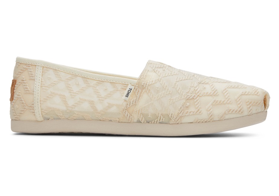 Toms Alpargata şerit Dantel Doğal şerit