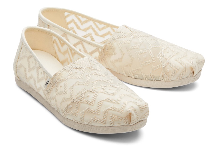 Toms Alpargata şerit Dantel Doğal şerit