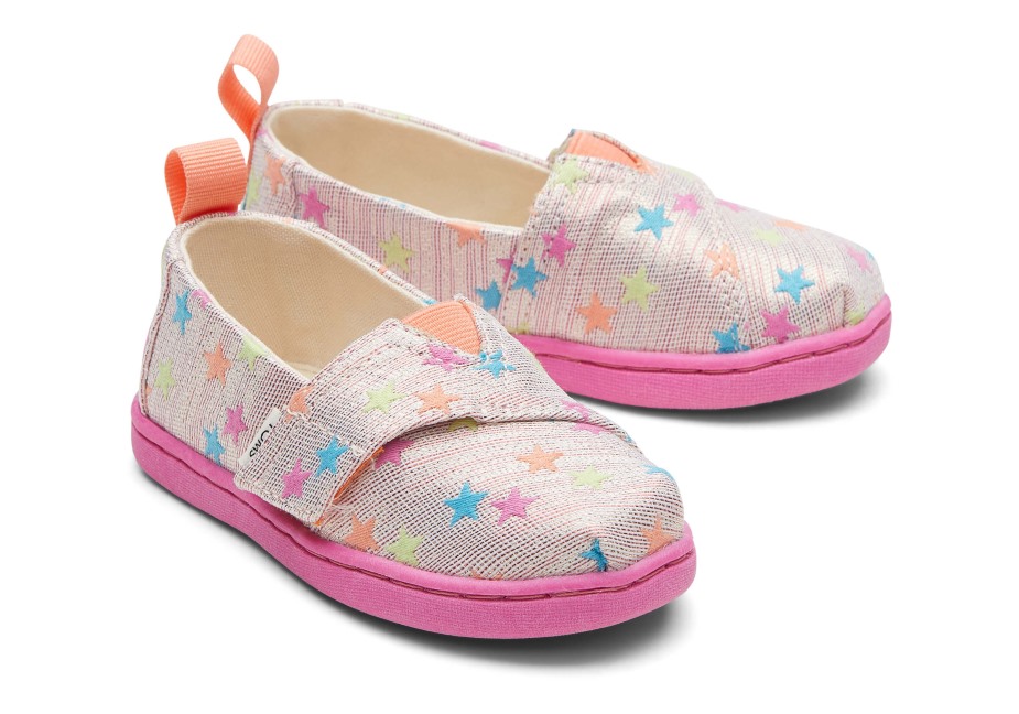 Toms Minik Alpargata Parıltı Yıldızlar Mercan çoklu
