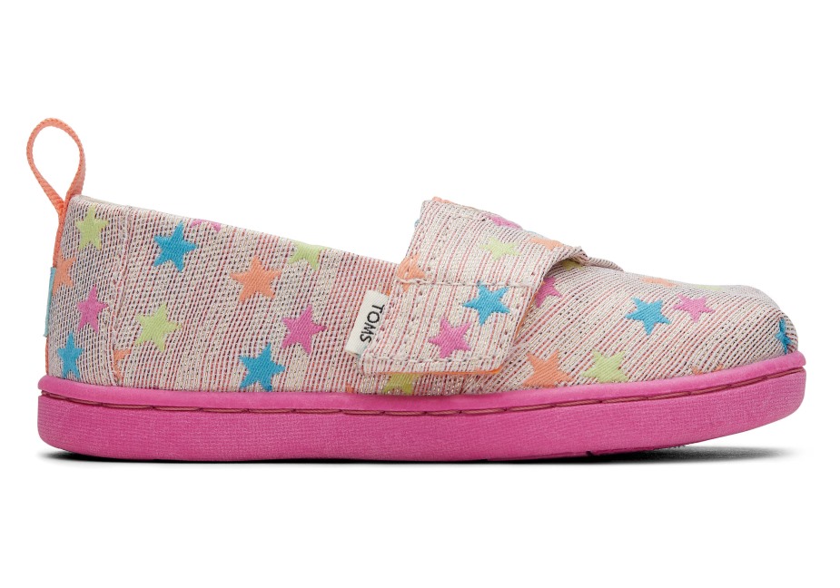 Toms Minik Alpargata Parıltı Yıldızlar Mercan çoklu