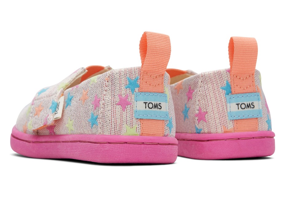 Toms Minik Alpargata Parıltı Yıldızlar Mercan çoklu
