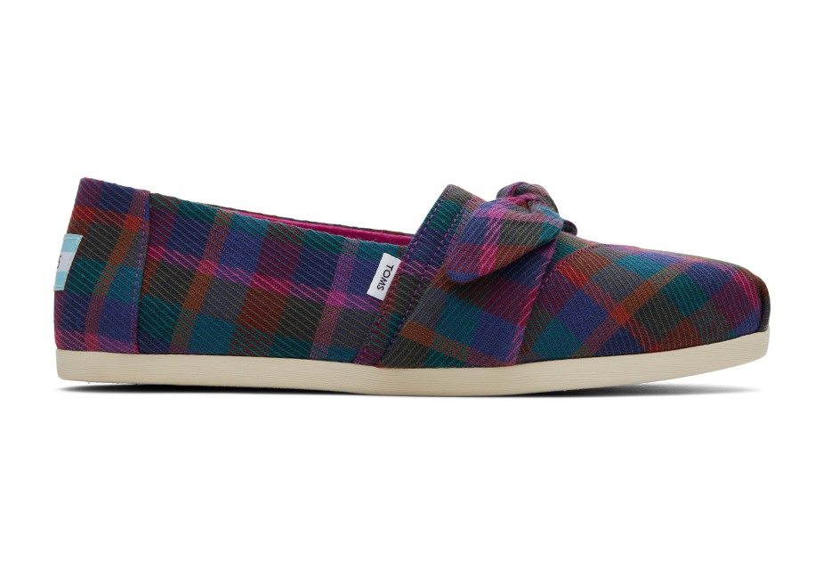 Toms Alpargata Ekose Yay Fuşya Ekose