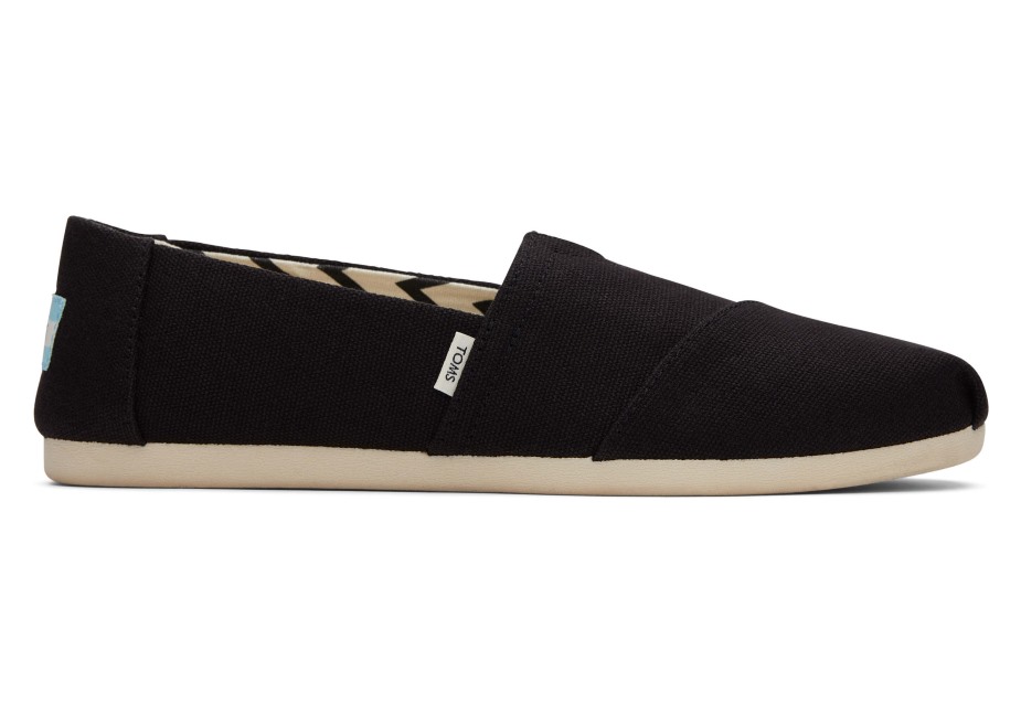 Toms Alpargata Geri Dönüştürülmüş Pamuk Kanvas Siyah