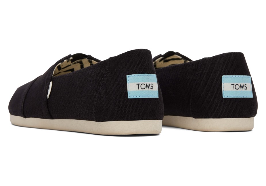 Toms Alpargata Geri Dönüştürülmüş Pamuk Kanvas Siyah