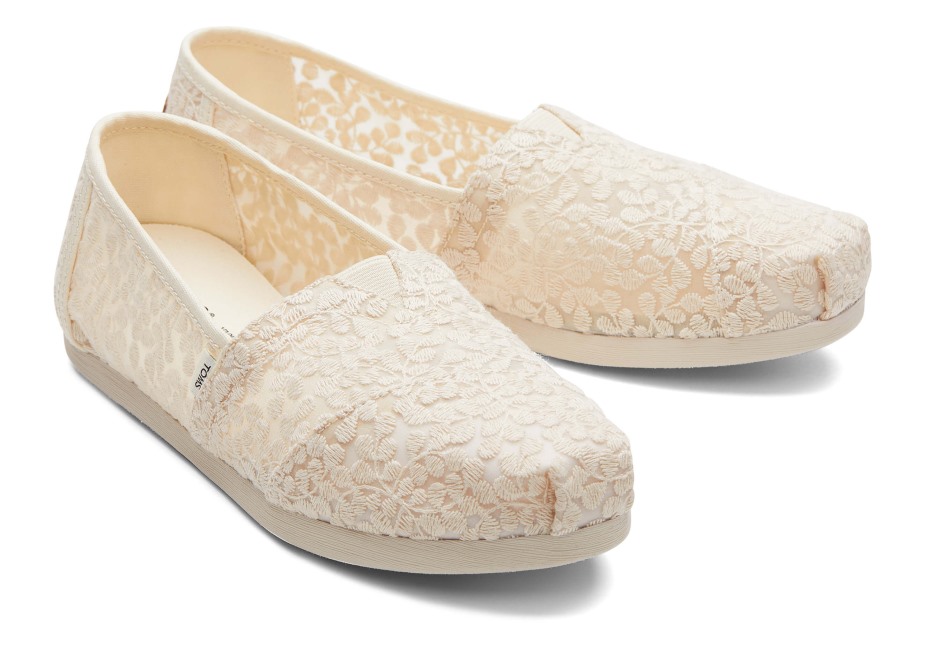 Toms Botanik Dantel Doğal Espadriller