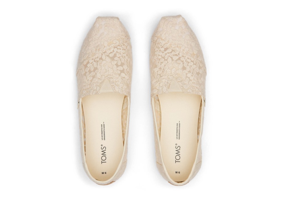 Toms Botanik Dantel Doğal Espadriller