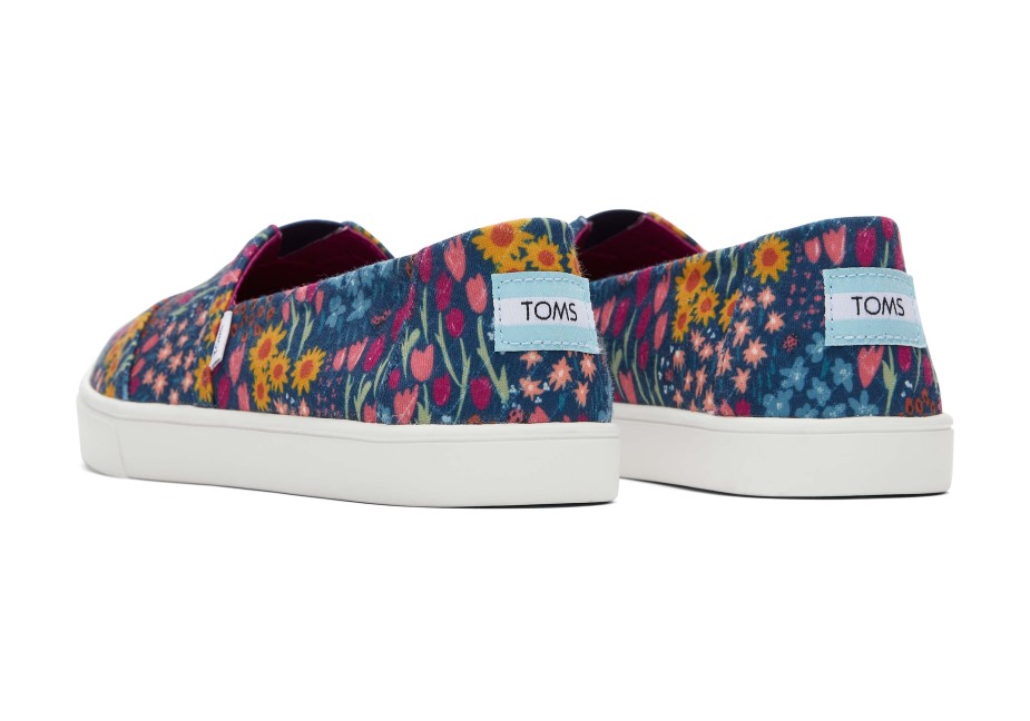 Toms Alpargata çanak Taban Astarı Lacivert çiçekli