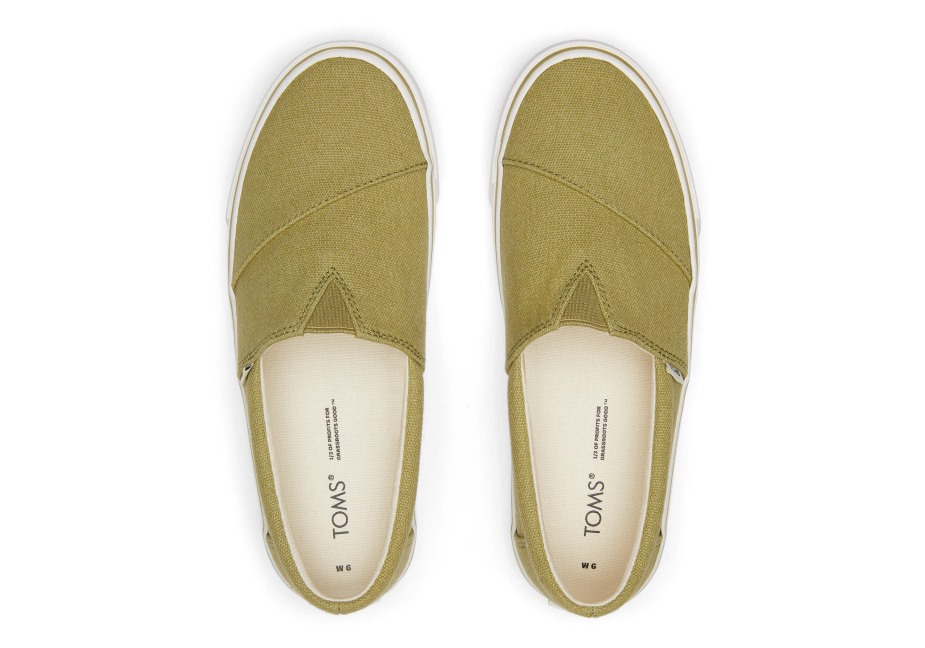 Toms Fenix Sedir Yeşili üzerinde Slip