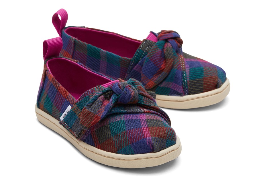 Toms Minik Alpargata Ekose Yay Ekose Fuşya